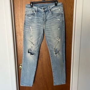 American Eagle Next Level Flex Ripped Skinny Jeans
